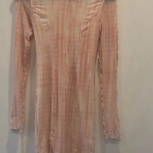 Elegant Pink Long Sleeve Dress - Forever 21 Size S